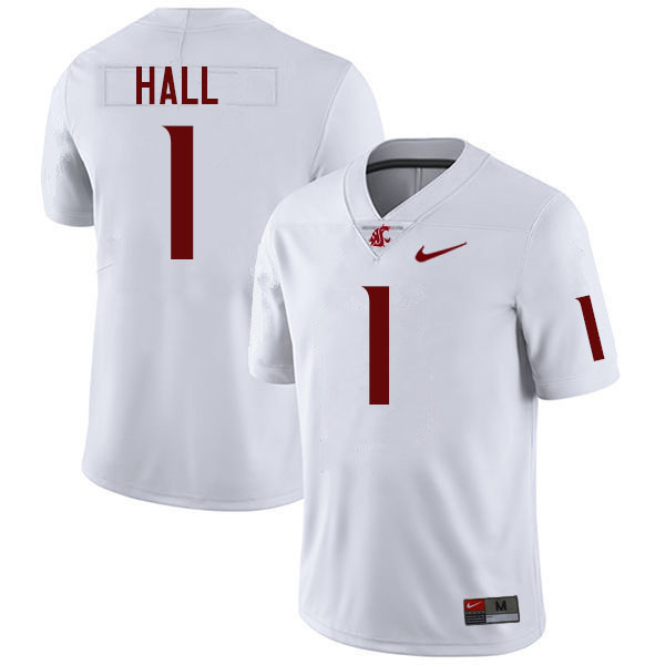 Men #1 Stephen Hall Washington State Cougars College Football Jerseys Stitched-White